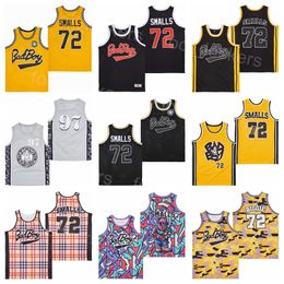 Moive Bad Boy Basketball Jersey 72 B.I.G. Biggie Smalls BadBoy Film College 1997 Retro Pure Cotton For Sport Fans University Breathable Pullover Retire Team HipHop