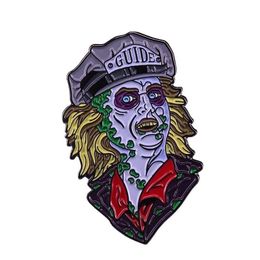 Cartoon Accessories Horror Movies Beetlejuice Enamel Pins Collect Journey To Hell Death Metal Brooch Backpack Collar Lapel Badges Drop Dhpog
