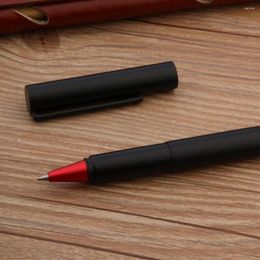 Frosted Black 35 Ball Point Pen Metal Red Signature Ink Pens Stationery Office School Supplies