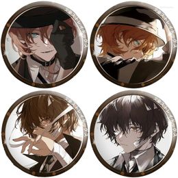 Brooches Anime Bungo Stray Dogs Brooch Pins Cosplay Nakahara Chuuya Dazai Osamu Metal Badge Bag Accessories Jewellery Fans Gifts