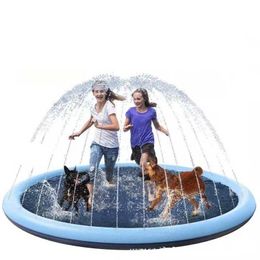 Sprayers Dog Bath Shower Gel Pet Spray Pad Swimming Pool Summer Dog Play Cooling Pad Toy Splashproof Outdoor Garden Fountain