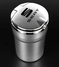 1Pcs Car Creative Personality ashtray For FR Ibiza 6l 6j 6p Leon Altea MK3 With Led Lights cigarette dustbin 2205236186517
