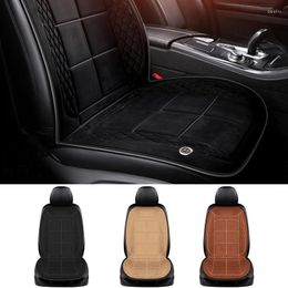 Car Seat Covers Heated Cover Cushion Winter Electric Heating Pad 12V24V Freeze Resistant Plush Warmer Universal Vehicle Accessory