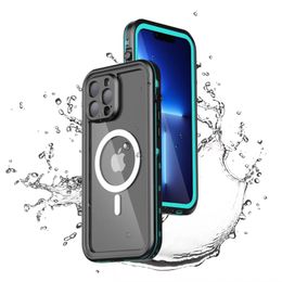 Redpepper Waterproof Case Shockproof Dirt-resistant Diving Underwater Cases Cover For iphone 13 13Pro iphone13 pro max support magsafe and wireless charging