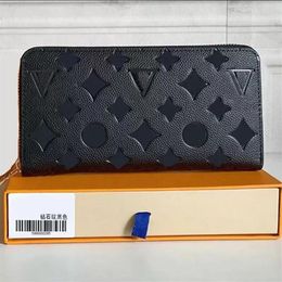 Fashion Black empreinte women clutch lady ladies long wallet pu leather single zipper wallets classical corn purse card holder 600254l