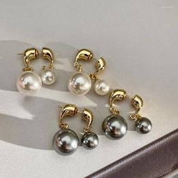 Dangle Earrings French Retro Pearl Design Hanging Pearls Jewellery