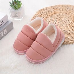 Slipper Children Cotton Shoes Kids Home Slippers Boys and Girls Baby Cute Rabbit Ears Plush Ball Thickening Warm Indoor 231127