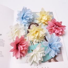 Decorative Flowers 4/8pcs Multicolor Dandelion Flower Head Mini Silk Artificial Wedding Engagement Party Home Decor DIY Garland Headdress