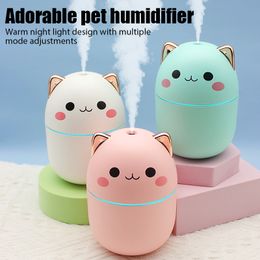 250ml Mini Cute Air Humidifier Essential Oil Humidificadores Home Bedroom Aroma Diffuser Purifier Perfume Cool Mist Maker
