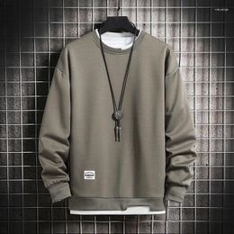 Men's Sweaters 2023 Autumn Comfortable And Breathable Solid Color Versatile Fashion Simple Long Sleeve Pullover Men Clothing