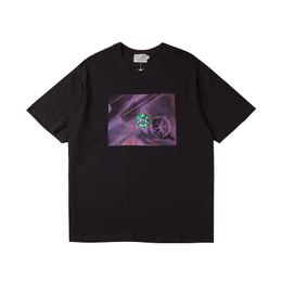 Men's T-Shirts CAVEMPT CE Tshirt Man Woman 11 Embroidered Green Purple Gradient Frame Print CAVEMPT CE Pullover Top J230427