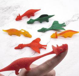 New Catapult Funny Wall Animal Slings Sticky Novelty Jokes Toys Dinosaur Soft Squeeze Antistress Finger Toys Children Gifts2384096