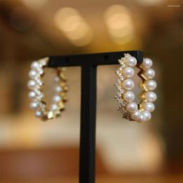 Dangle Earrings Design Shiny Delicate Cute Pearls Jewellery For Women Bridal Wedding Girl Daily Super Ladies Gift High Quality 2023