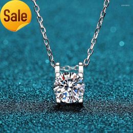 Chains D Colour Moissanite 0.8CT Simple Necklace Women's Jewellery S925 silver Sterling Silver Sparkly Imitation Diamond Fine Premium Val Moissanite Jewellery