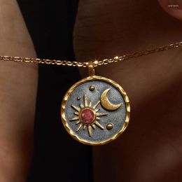 Chains Fashion 12 Constellations Pendants Necklace For Women Men Opal Inlaid Stainless Steel Birth Stone Birthday Jewelry Gift