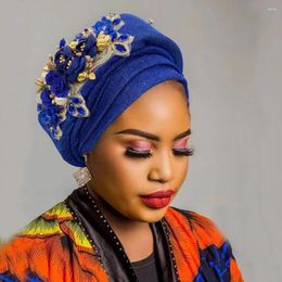 Ethnic Clothing Ready To Wear Nigeria Auto Gele Headtie Female Fashion Head Wraps Turbante Mujer Exquisite Bouquet African Women's Turban