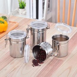 Storage Bottles Stainless Steel Sealed Jar Airtight Coffee Tea Container Vacuum Grain Cereals Can Flour Milk Powder Canister Kitchen Box