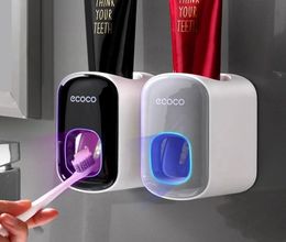 Toothbrush Holders ECOCO Automatic Toothpaste Machine Sticker Wall Bathroom Accessories Waterproof Squeeze Bracket Inventory Whole4860585