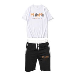 23SS Mens Trapstar t Shirts Short Sleeve Print Outfit Chenille Tracksuit Black Cotton London Streetwear Classic design 69ess