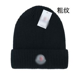 NEW Designer Winter cap Knitted Woollen Hat Men Women Chunky Knit Thick Warm faux fur pom Hats Female Bonnet k-19