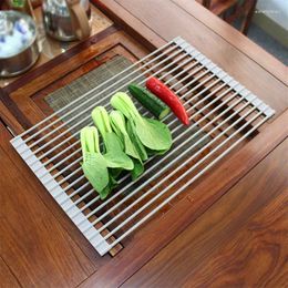 Kitchen Storage Sink Rack Organiser Folding Silicone Drain Fruit Dish Water Control Gadget Accessories