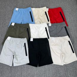 Sky blue Men's pants High Quality Tech Fleece Men's Shorts Reflective Zip Sweatpants CU4504 S-XXL