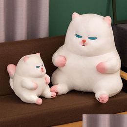 Other Home Decor Soft Down Cotton Cute Ugly Vivivat Sitting Cat Plush Toy Doll Slee Backrest Cushion Pillow Drop Delivery Garden Dh7Xv