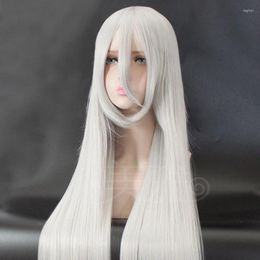 Party Supplies Game NieR Automata YoRHa Type A No.2 A2 Cosplay Wigs Silver White Long Straight Heat Resistant Synthetic Hair Wig Cap
