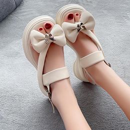 Sandals Bow Platform 2023 Fashion Women Flats Shoes Summer Butterfly Casual Slippers Dress Flip Flops Slides