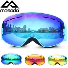 Ski Goggles Mosodo Kid Small Size For Children UV400 Antifog Glasses skiing Girls Boys Snowboard Large Spherical Child 231127