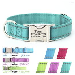 Dog Collars Collar Pet Id Tag Free Engraved For Adjustable Puppy Kitten Custom Ldentity Card And Cat Name Tel