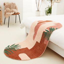 Carpets Scenery Tufted Bedside Mat Soft Fluffy Sunset Rug Carpet Bathroom Bedroom Floor Pad Aesthetic Home Room Decor 150x75cm
