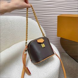 chain bag designer bag handbags women mini luxurys designers crossbody bag ladies Fashion Classic brown flower handbag with Lock 231115