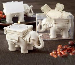 Candle Holder Wedding Favour Home Decor Lucky Elephant Tea Light Candle Holder Resin Candlestick for Home4874342