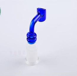 2023Glass Pipes Smoking Manufacture Hand-blown hookah Blue slanted small cup cigarette nail glass cigarette set