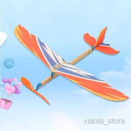 Aircraft Modle DIY Kids Toys Rubber Band Powered Aircraft Model Kits Toys for Children Foam Plastic Assembly Planes Model Science Toy Gifts