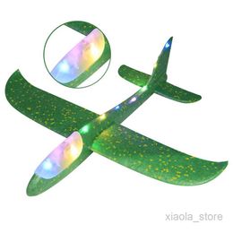 Aircraft Modle 48CM Night Light Hand Throw Airplane Foam Launch Fly Glider Planes Model Aircraft Outdoor Fun Toys for Children Party Game