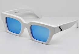 classic thick plate black white square frame eyewear man sun glasses designer with original box