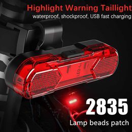 Bike Lights 1PC USB Rechargeable Bike light COB LED MTB Bike Tail light Bicycle Safety Warning Cycling Light Rear Lamp Bicycle Accessories P230427