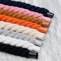 Shoe Parts Accessories 8 Colour Round High Quality Polyester Cotton Thick Rope Laces 0 8cm Wide 60 180cm Multiple Sizes Solid Personalised 231127