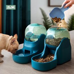 Feeding 3.8L Pet Dog Cat Automatic Feeder Bowl for Dogs Drinking Water Fountain Bottle Kitten Bowls Slow Food Feeding Container Supplies