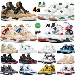 2024 4 basketball shoes for men women Jumpman 4s Pine Black Cat Military Black Sail Red Thunder White Oreo Cool Grey Blue University Seafoam mens sports sneakers