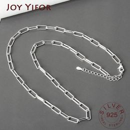 Strands Strings 925 Sterling Silver Hiphop Necklace Fashion Simple Geometric Handmade Clavicle Chain Party Jewelry Gifts for Women 230426
