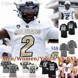 S-6Xl Custom NCAA Colorado Buffaloes Football Jersey 12 Travis Hunter 2 Shedeur Sanders Mcclain Woods Solder Edwards Hankerson Wilkerson Wea High