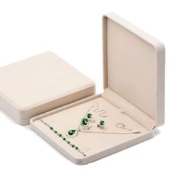 Jewellery Boxes Velvet Box for Ring Necklace Earring Set Gift Bracelet Storage Organiser Case Tray Holder 231127