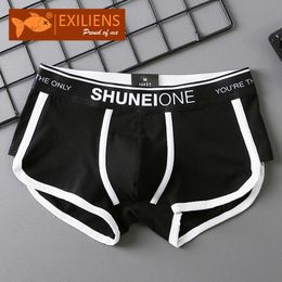 Underpants EXILIENS Brand 40s Cotton Boxer Men Underwear Bermuda Ropa Interior Hombre Mens Boxers Cuecas Masculinas Man Calzoncillos SXXL 230426