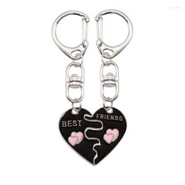 Keychains 2 Piece Set Of Friend Pendant Key Chain Men's And Women's Backpack KeyChain Bag Charm Jewellery Gifts Llaveros