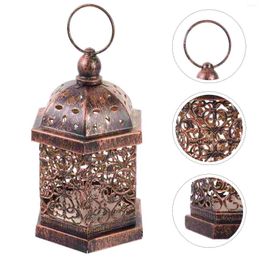 Candle Holders Lanterns Home Decor Morocco Light Decorative Lamp Ornament Iron Flameless The Wedding