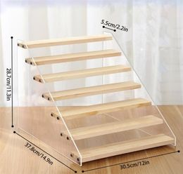 AcrylicWood Display Stand Rack Shelf for Figures Makeup Perfume Organizer Nail Polish 2202169322506