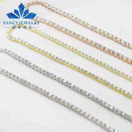 Fancy Jew d Vvs1 Diamond Original S925 Sterling Silver Plated k Gold with Gra Bracelets for Women Man Moissanite Tennis Bracelet